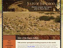 Tablet Screenshot of julesofthekaroosafaris.com